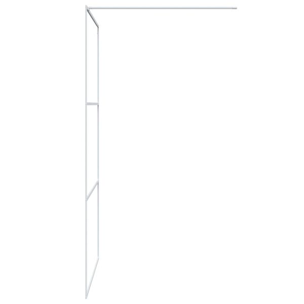 vidaXL Inloopdouchewand 115x195 cm transparant ESG-glas wit