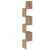 vidaXL Hoekwandschap 20x20x127,5 cm bewerkt hout artisanaal eiken