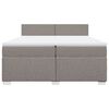 vidaXL Boxspring met matras stof taupe 200x200 cm