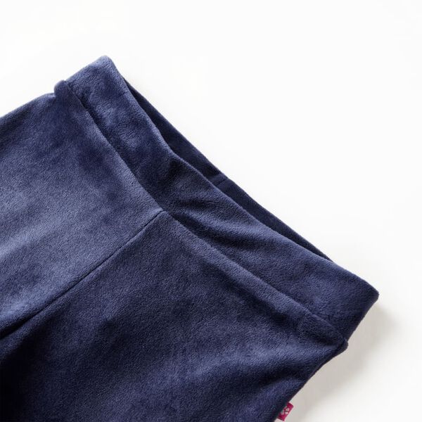 Kinderbroek fluweel 140 donkerblauw
