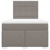 vidaXL Boxspring met matras stof taupe 120x200 cm