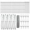 vidaXL zeshoekig gaashek met grondbevestiging 100 x 0,6 m zilver Mesh