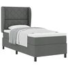 vidaXL Boxspring bed met hoofdeinde Donkergrijs 100 x 200 cm Stof