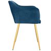 vidaXL Eetkamerstoelen 6 st fluweel blauw