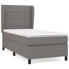 vidaXL Boxspring met matras stof donkergrijs 80x200 cm