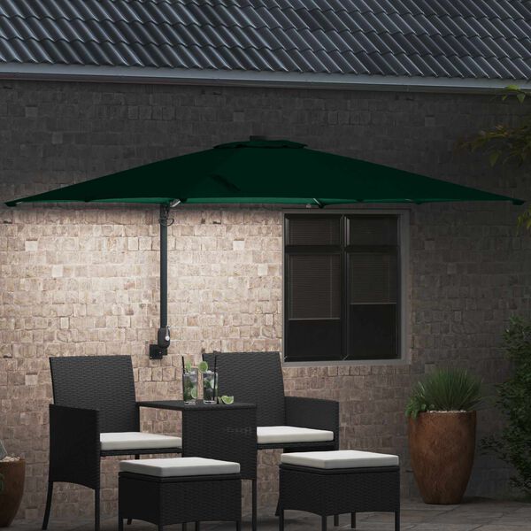 vidaXL Tuinparasol Groen 248,5 x 247,5 x 160 cm Polyester en staal