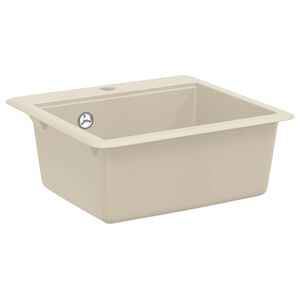 vidaXL Wasbak 80% Kwarts en 20% Hars 470 x 440 mm Beige