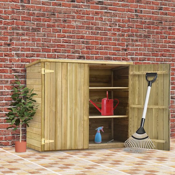 vidaXL Tuinschuur 135x60x123 cm ge&iuml;mpregneerd grenenhout