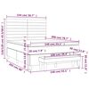 vidaXL Boxspring met matras stof lichtgrijs 140x200 cm