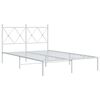 vidaXL Bedframe met hoofdbord metaal wit 120x190 cm