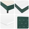 vidaXL LED Box Spring Bed met matras Donkergroen 120 x 190 cm Fluweel