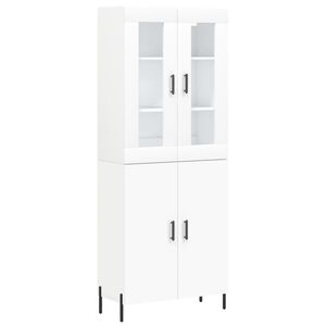 vidaXL Hoge kast 69,5x34x180 cm bewerkt hout wit