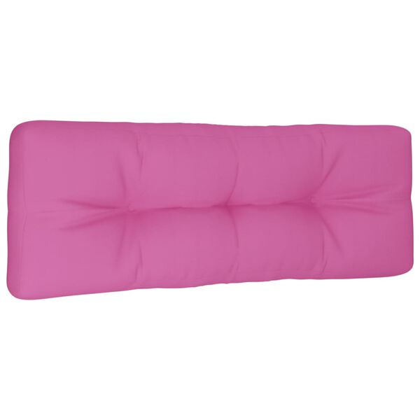 vidaXL Palletkussen 120x40x12 cm stof roze
