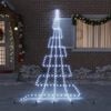 vidaXL LED Kerstboom met Grondspiesjes Koudwit 500 cm Metaal