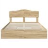 vidaXL Opslag bed met lade Sonoma Eiken 140 x 190 cm Bewerkt hout