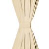 vidaXL Micro-satijnen gordijnen met lussen 140x175 cm beige 2 st
