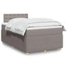vidaXL Boxspring met matras stof taupe 120x200 cm