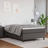 vidaXL Boxspring bed kunstleer grijs 120x200 cm