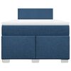 vidaXL Boxspring met matras stof blauw 120x200 cm
