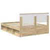 vidaXL Bedframe met hoofdeinde Sonoma 160 x 200 cm Bewerkt hout
