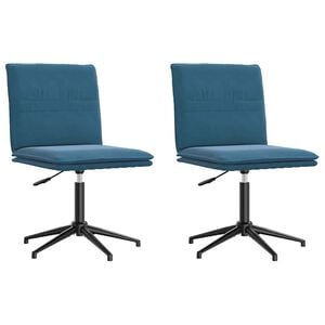 vidaXL Eetkamerstoelen 2 st fluweel blauw
