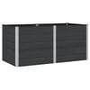 vidaXL Verhoogde plantenbak Zwart 200 x 100 x 91 cm WPC en Aluminium