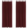 vidaXL Verduisterende gordijnen 2 pcs Wijnrood 140 x 245 cm Fluweel