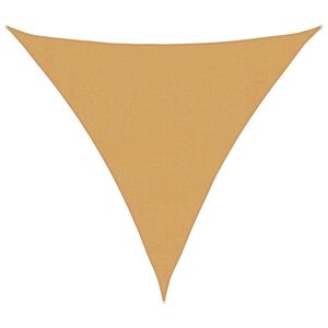 vidaXL Zonnezeil 160 g/m&sup2; driehoekig 3,6x3,6x3,6 m HDPE zandkleurig