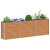 vidaXL Plantenbak verhoogd 240x40x77 cm gegalvaniseerd staal zilver