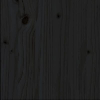 vidaXL Bedframe massief grenenhout zwart 90x200 cm