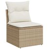 vidaXL Bankstel met kussen 4 pcs poly rattan
