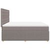 vidaXL Boxspring met matras stof taupe 180x200 cm