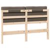 vidaXL Gestoffeerd hoofdbord Bruin en Taupe 160 cm Massief grenenhout