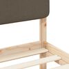 vidaXL Bedframe met Gevoerd Hoofdgedeelte Taupe 90 x 190 cm