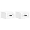 vidaXL Wandbeugel Bedkast 2 pcs Hoogglans Wit 34,5 x 33 x 20 cm