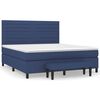vidaXL Boxspring met matras stof blauw 180x200 cm