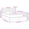 vidaXL Boxspring met matras fluweel zwart 160x220 cm