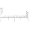 vidaXL Bedframe met hoofd- en voeteneinde metaal wit 135x190 cm