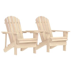 vidaXL Tuinstoelen Adirondack met tafeltje massief vurenhout