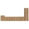 vidaXL Tv-meubelset Wandgemonteerd 3 pcs Artisan Eiken Bewerkt hout