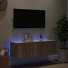 vidaXL Tv-wandmeubel met LED-verlichting 100x35x31 cm sonoma eiken