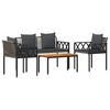 vidaXL tuinmeubelset 4 st Grijs en Donkergrijs poly rattan