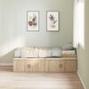 vidaXL Bedframe met lade Sonoma Eiken 100 x 200 cm Bewerkt hout