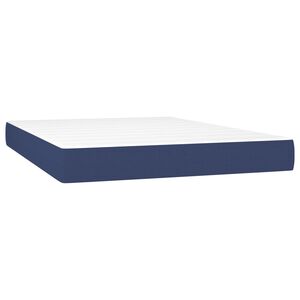 vidaXL Pocketveringmatras 140x190x20 cm stof blauw