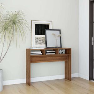 vidaXL Wandtafel 105x30x80 cm bewerkt hout bruin eikenkleur