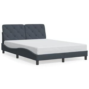 vidaXL Bedframe zonder matras 120x200 cm fluweel donkergrijs