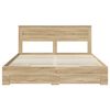 vidaXL Bedframe met hoofdeinde Sonoma Eiken 180 x 200 cm Bewerkt hout
