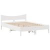vidaXL Bedframe met hoofdbord massief grenenhout wit 120x200 cm