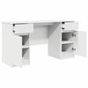 vidaXL Bureau met lade met plank Wit 140 x 49 x 76 cm Bewerkt hout