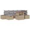 vidaXL Tuin Sofa Set 7 st Beige poly rattan
